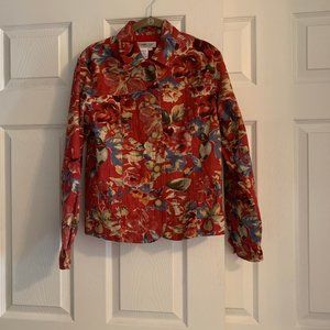 Burgandy Floral Jacket